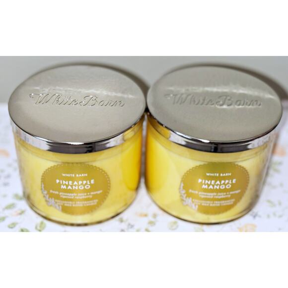 Lot of 2 Bath & Body Works Pineapple Mango Large 3-Wick Scented Candle 14.5oz - Picture 5 of 5